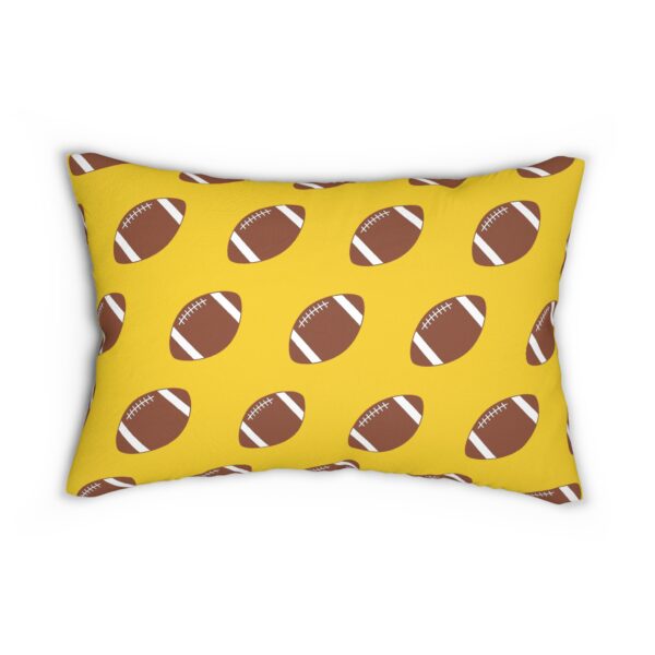 Yellow Lumbar Football Pillow - Image 2