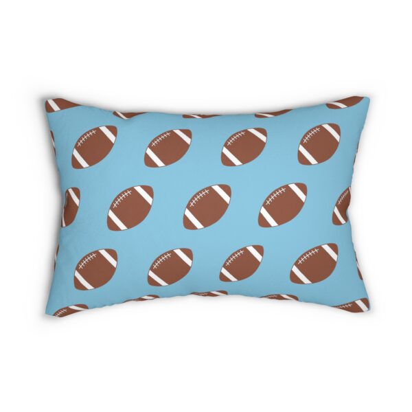 Blue Lumbar Football Pillow