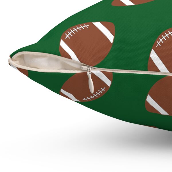 Green Football Throw Pillow - Image 3