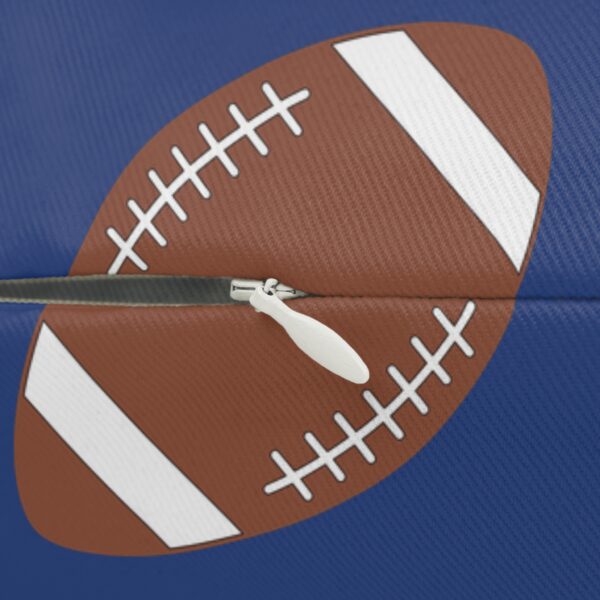 Blue Lumbar Football Pillow - Image 3