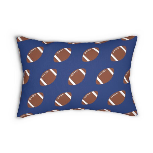 Blue Lumbar Football Pillow