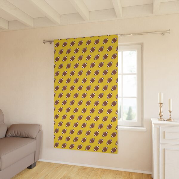 Yellow Football Window Curtain - Image 3