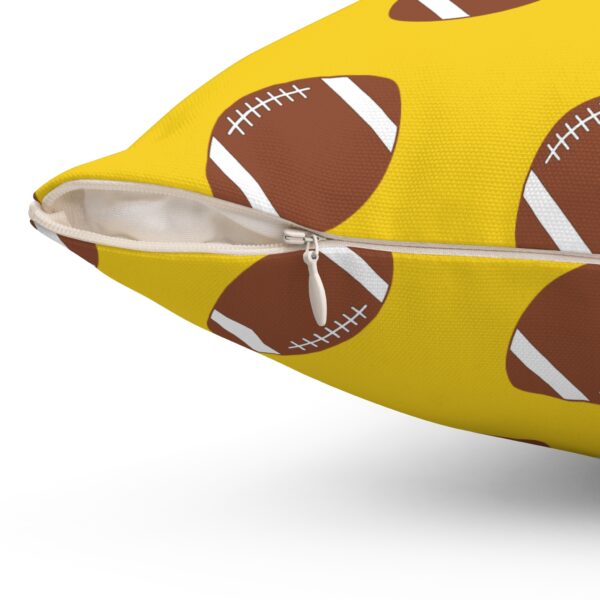 Yellow Football Throw Pillow - Image 3