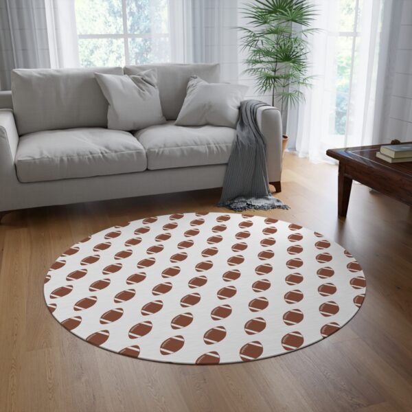 White Football Rug