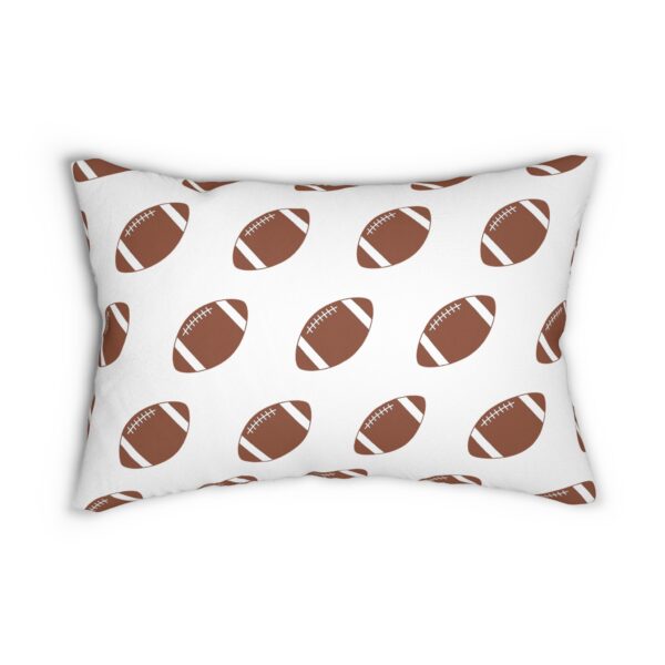 White Lumbar Football Pillow