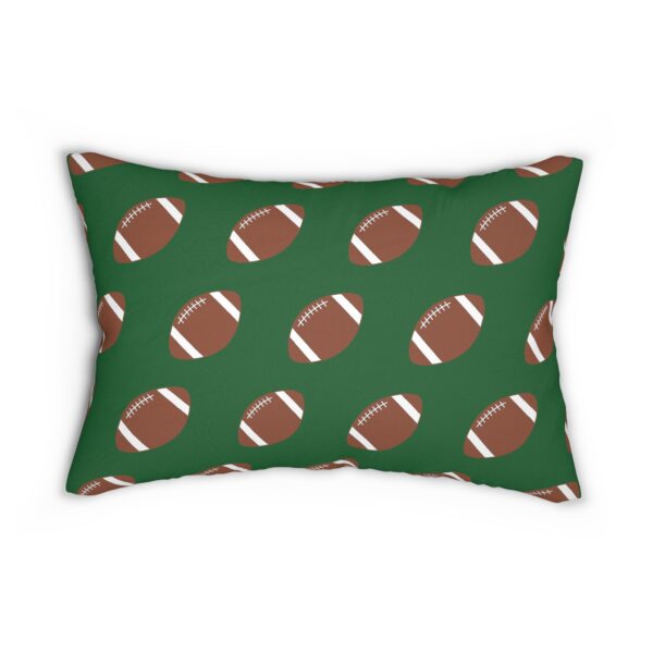 Green Lumbar Football Pillow - Image 2