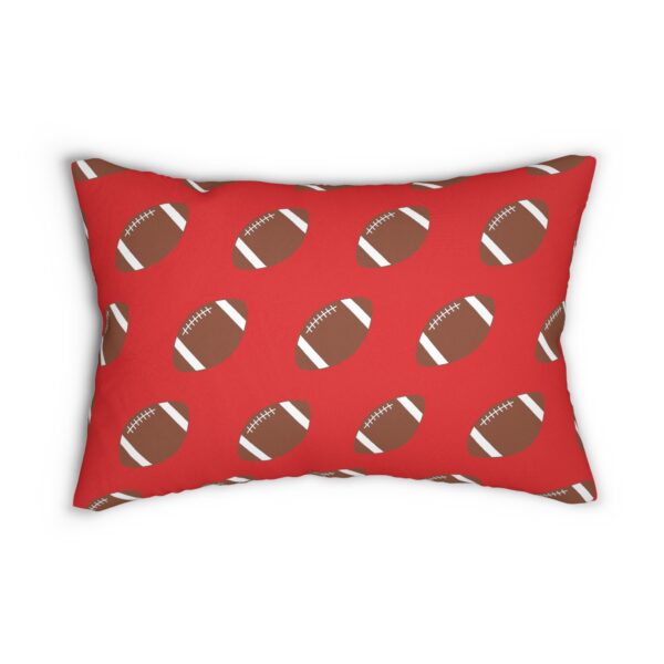 Red Lumbar Football Pillow