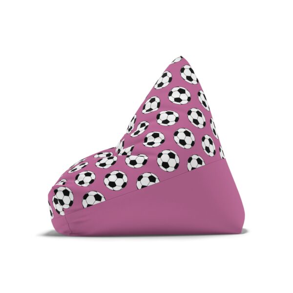 Pink Soccer Bean Bag Chair Cover - Image 4