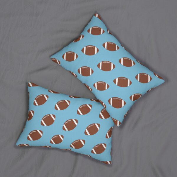 Blue Lumbar Football Pillow - Image 4