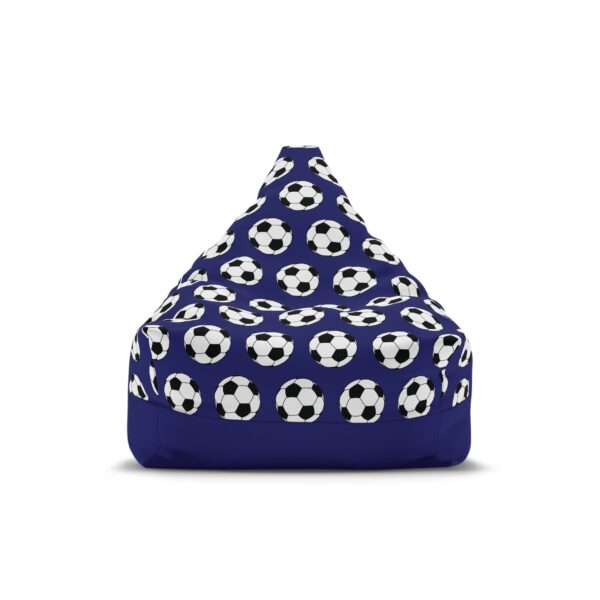 Blue Soccer Bean Bag Chair Cover - Image 6