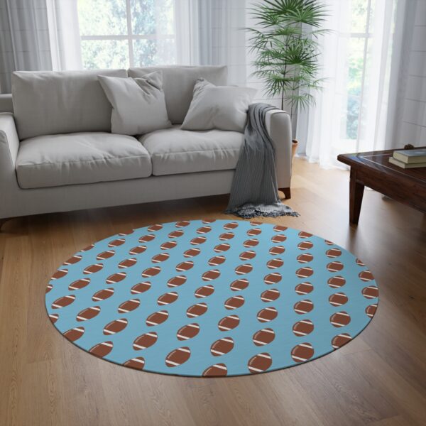 Blue Football Rug