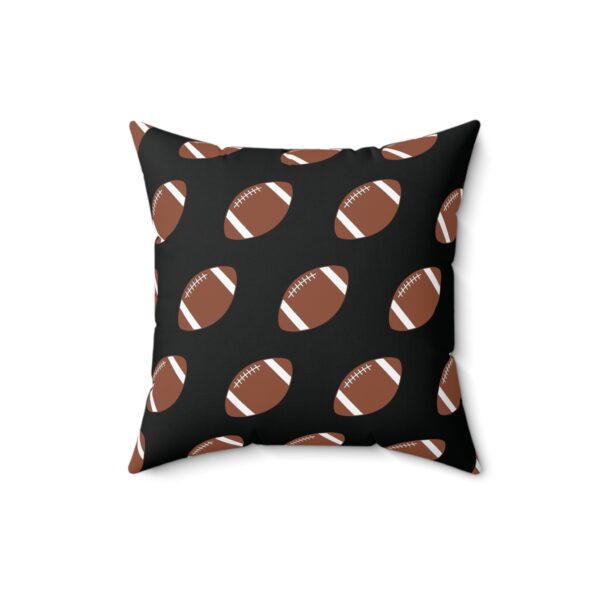 Black Football Throw Pillow