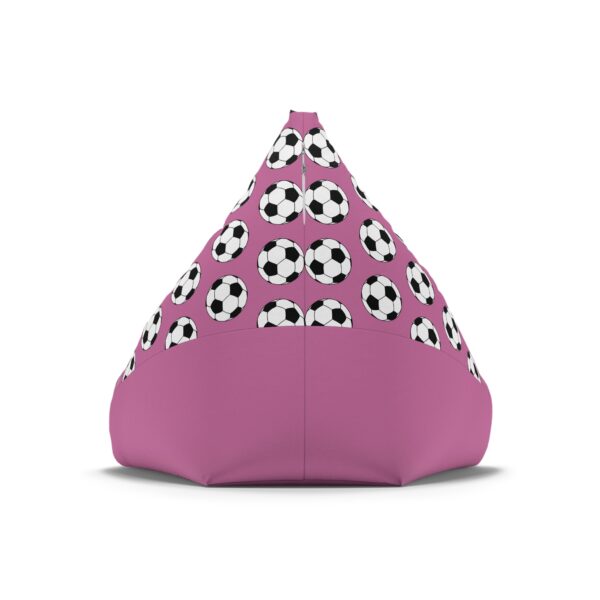 Pink Soccer Bean Bag Chair Cover - Image 2