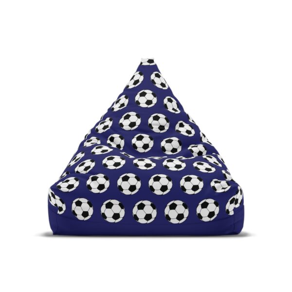 Blue Soccer Bean Bag Chair Cover