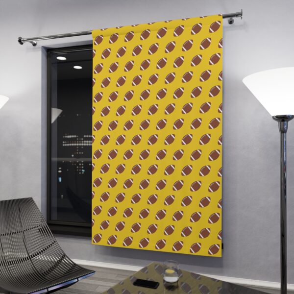 Yellow Football Window Curtain