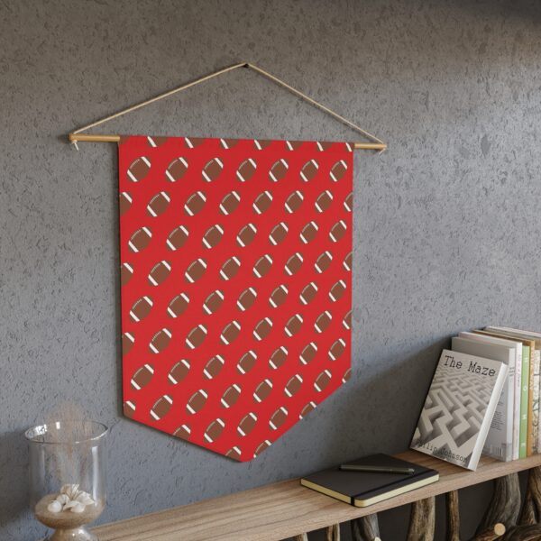 Red Football Pennant