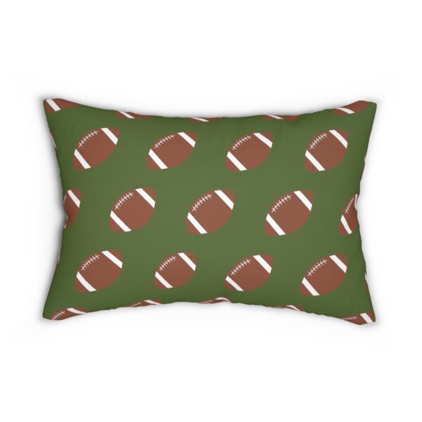 Green Lumbar Football Pillow - Image 2