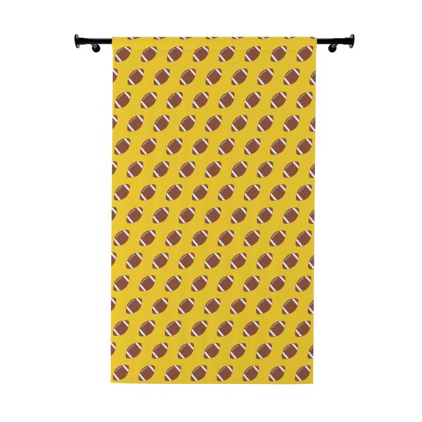 Yellow Football Window Curtain - Image 2