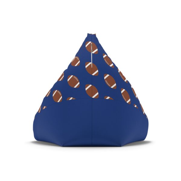 Blue Football Bean Bag Chair Cover - Image 2