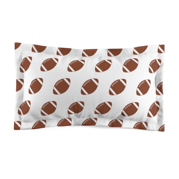 White Football Pillow Sham