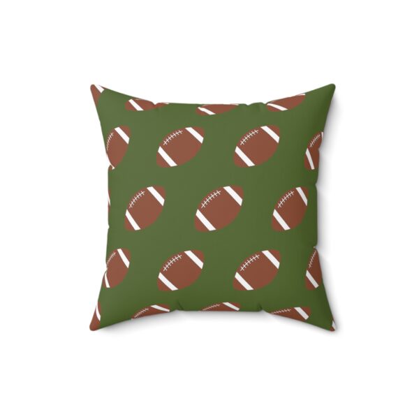 Green Football Throw Pillow