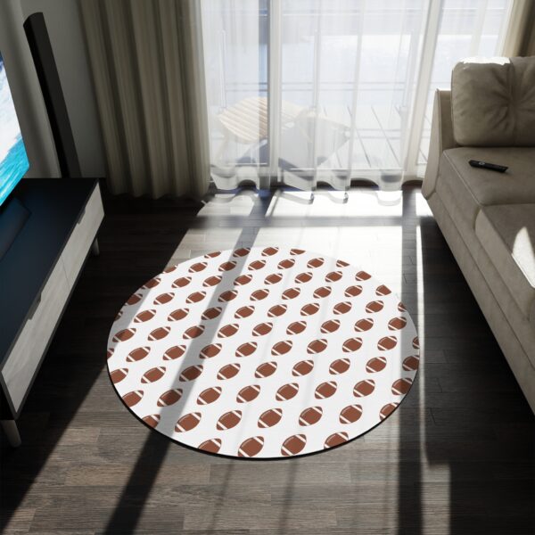 White Football Rug - Image 4