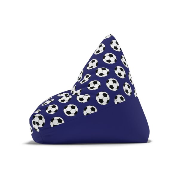 Blue Soccer Bean Bag Chair Cover - Image 4