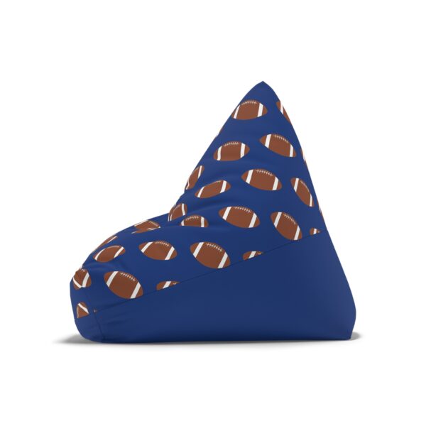 Blue Football Bean Bag Chair Cover - Image 4