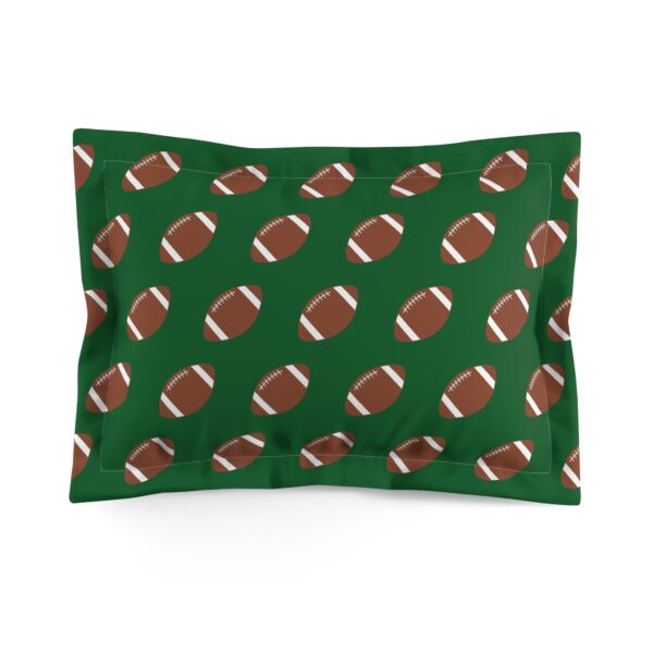 Green Football Pillow Sham - Image 2