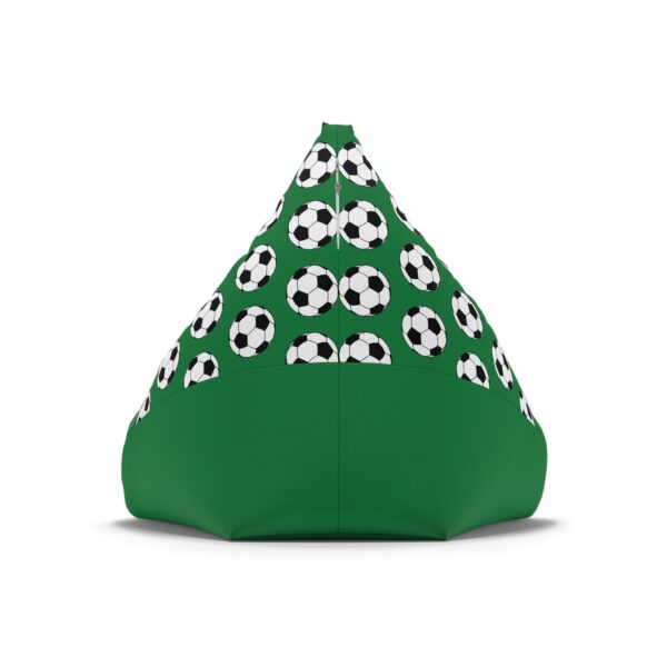 Green Soccer Bean Bag Chair Cover - Image 2