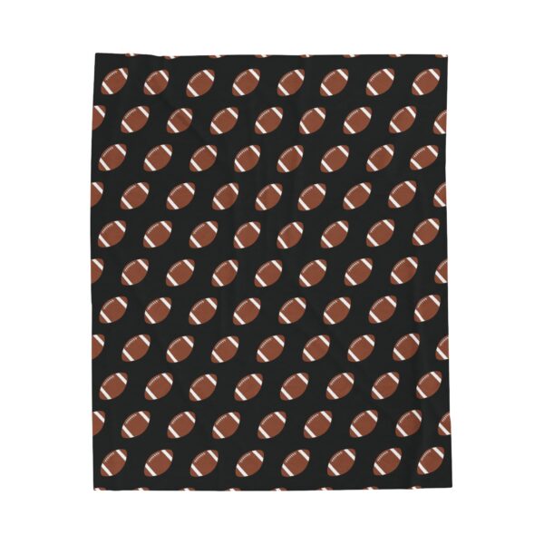 Black Velveteen Football Blanket - Image 5