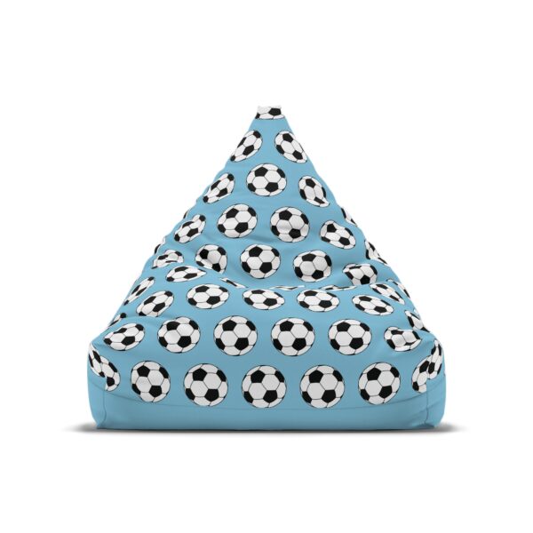 Blue Soccer Bean Bag Chair Cover