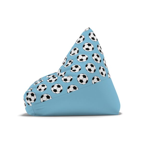 Blue Soccer Bean Bag Chair Cover - Image 4