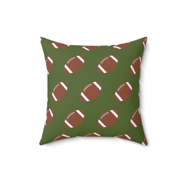 Green Football Throw Pillow - Image 2