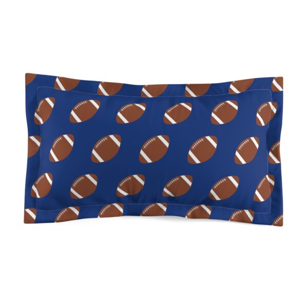 Blue Football Pillow Sham