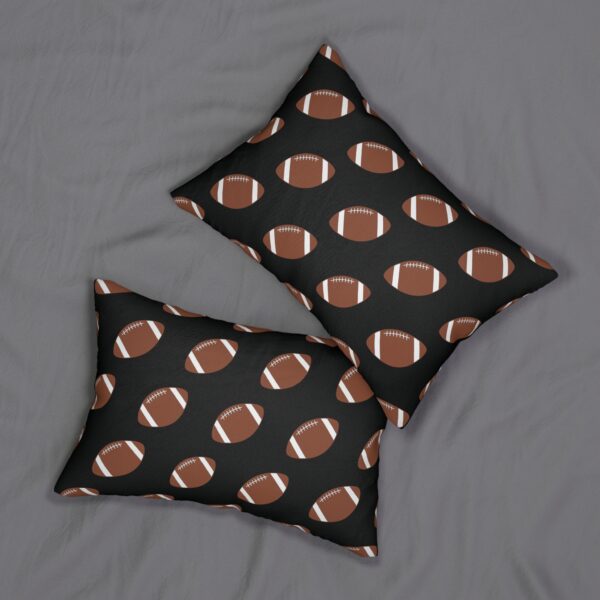 Black Lumbar Football Pillow - Image 4