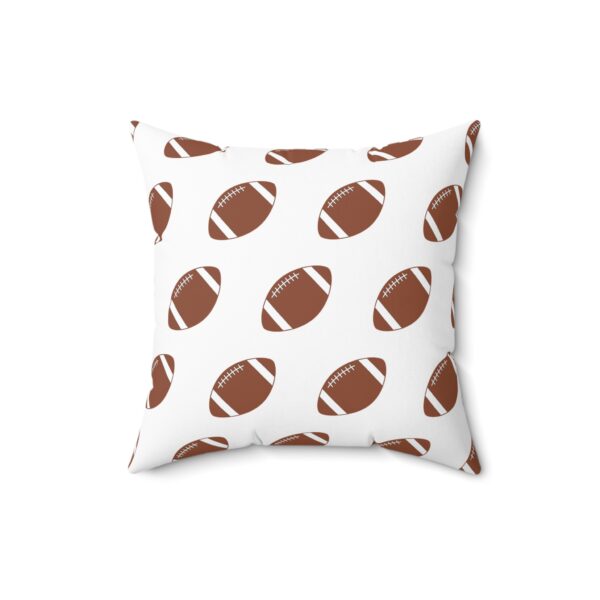 White Football Throw Pillow - Image 2