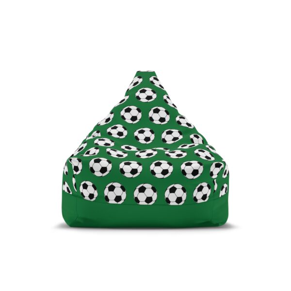 Green Soccer Bean Bag Chair Cover - Image 6