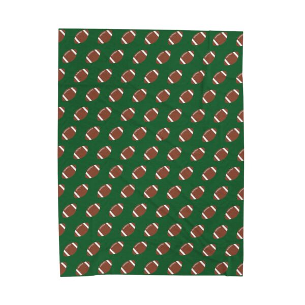 Green Velveteen Football Blanket