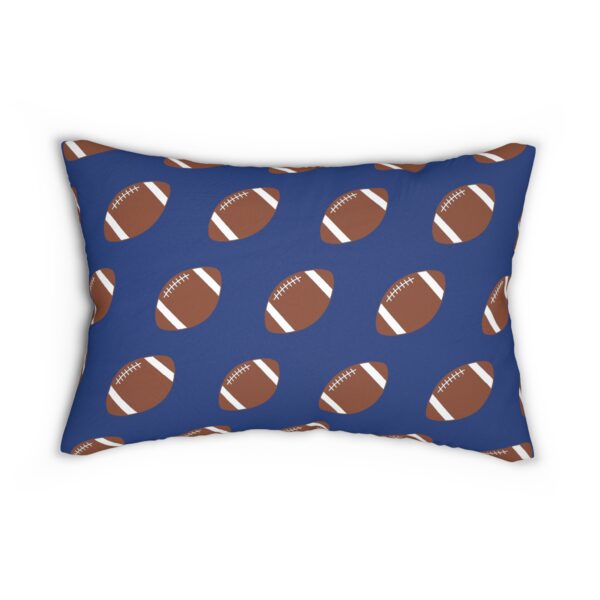 Blue Lumbar Football Pillow - Image 2