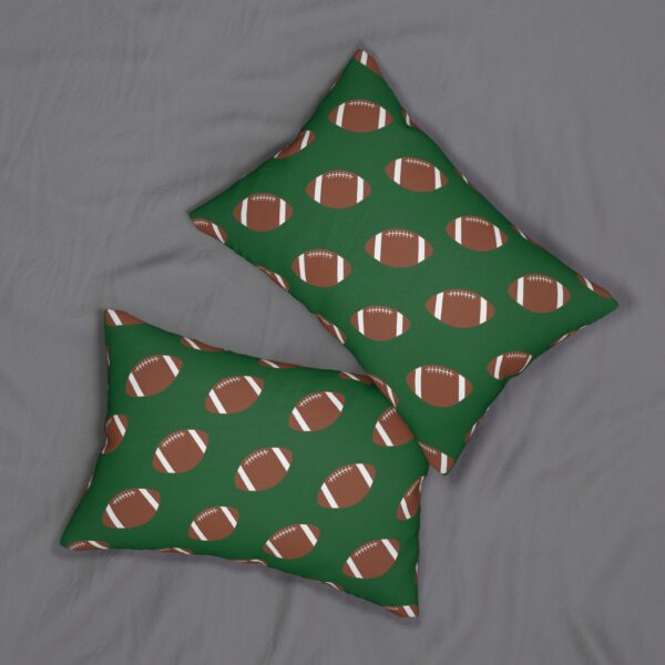 Green Lumbar Football Pillow - Image 4