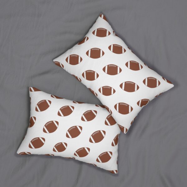 White Lumbar Football Pillow - Image 4