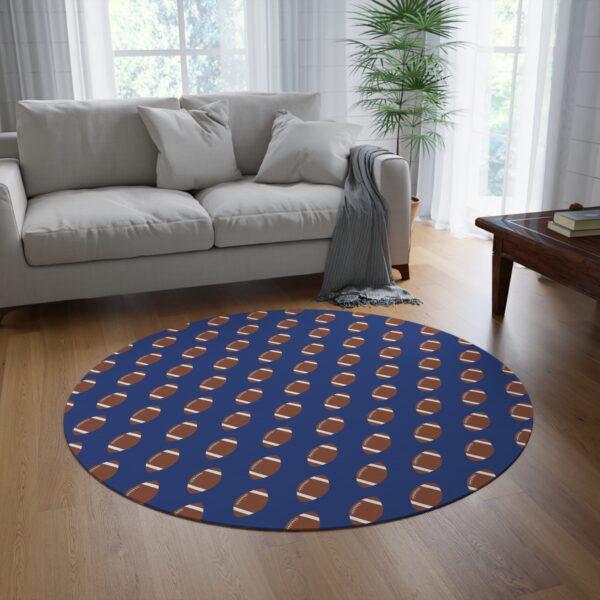 Blue Football Rug