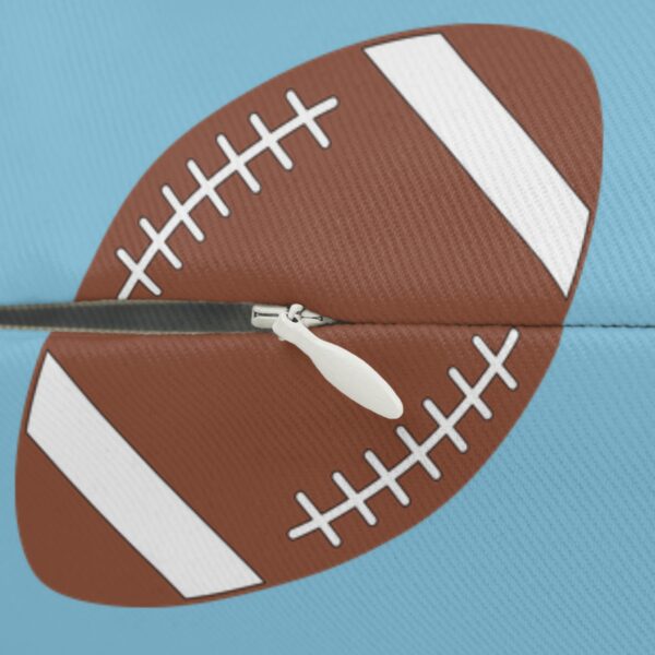 Blue Lumbar Football Pillow - Image 3