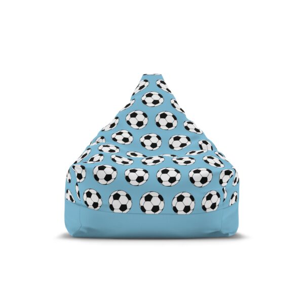 Blue Soccer Bean Bag Chair Cover - Image 6