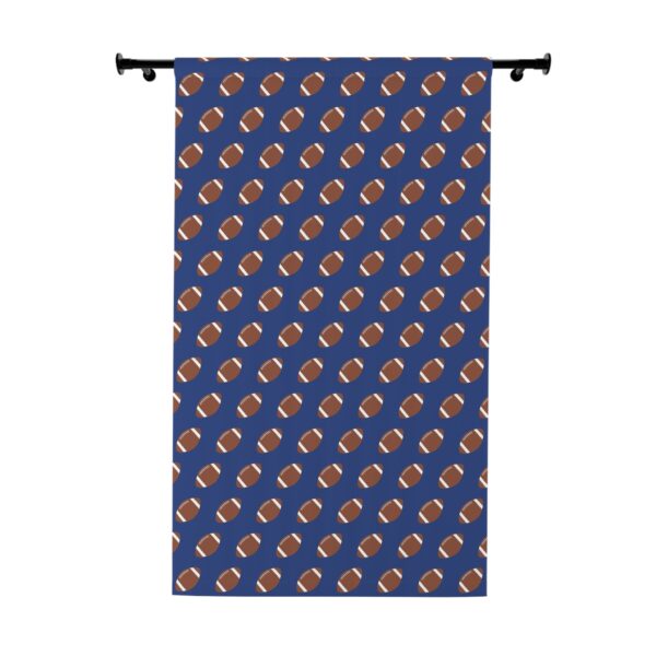 Blue Football Window Curtain - Image 2