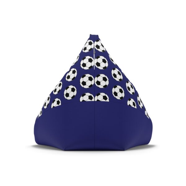 Blue Soccer Bean Bag Chair Cover - Image 2