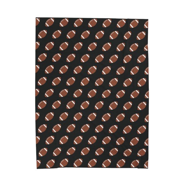 Black Velveteen Football Blanket