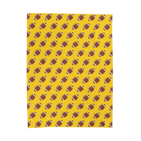 Yellow Velveteen Football Blanket