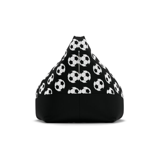 Black Soccer Bean Bag Chair Cover - Image 7